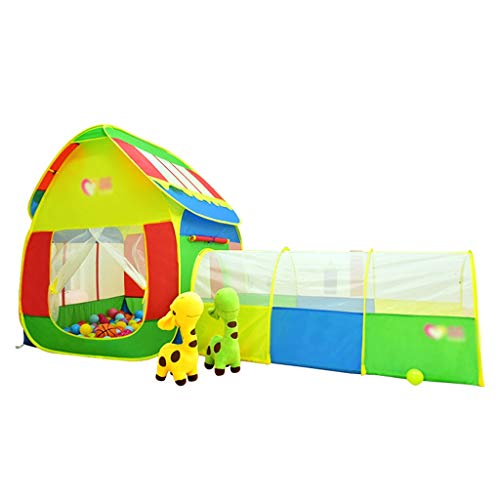 LHR888 Juego de niños Carpa Gateando Túnel Tubo Juego de Dibujos Animados Casa Parque Infantil Cubierto Cerca de niños Carpa Infantil Regalo de cumpleaños para niños (Color : Green)