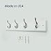 Wall Mounted Coat Rack Hook Rail Rack with 4 hooks / white - Sturdy & durable - Made in USA