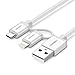 Produktbild UGREEN 2 in 1 Lightning Ladekabel Micro USB Kabel Lightning Micro USB kompatibel mit iPhone 12 SE 11 XR XS XS Max iPad iPad Pro Galaxy S7 S7Edge S6 A5 (2017) A3 (2017) J7 (0.5M)