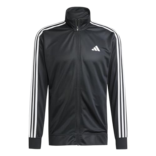 adidas Herren Train Essentials 3-Stripes Training Hooded Track Top, Black, L