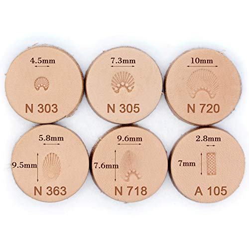 Siiro Kit de ferramentas de estampagem de couro, carimbos de couro para trabalho em couro, conjunto