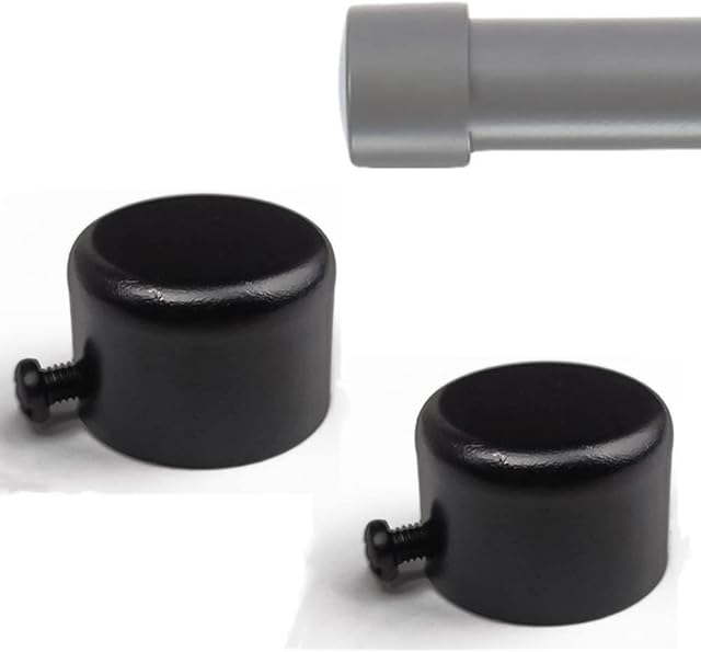 2 Pcs Curtain Rod Covers Ends Curtain Accessories Metal Ball Shape Curtain Rod Heads Curtain Finials Ends Cap Curtain Pole Finials for Curtain Decoration