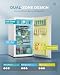 EUHOMY 93L Under Counter Fridge, Small Fridge Freezer with 7-Stage Thermostat, 38dB Ultra-Quiet Undercounter Mini Fridge, 82L Refrigerators & 8L Freezer for Dorm/Office/Bedroom, White [Energy Class E]