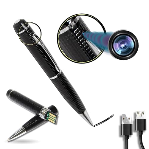 icamdoor Hidden Spy Camera Pen No WiFi Full 1080p HD Hidden Camera Pen with Loop Recording Photo Video Portable Pocket Camera - Small Nanny Cam for Meeting, Home Security, Class Learning