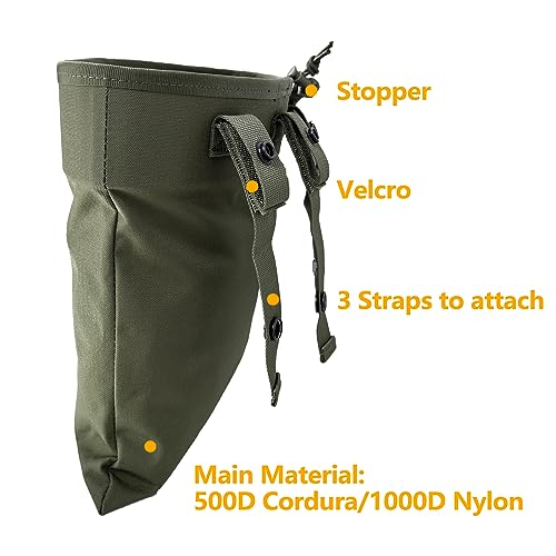 Tactical Bag For Foraging Airsoft Lightweight Molle Roll Up Dump Pouch 500D Nylon Collection Pouch Mag Pouch Accessory Bag For Paintball Softair Hiking (Ranger Green) #TOP2