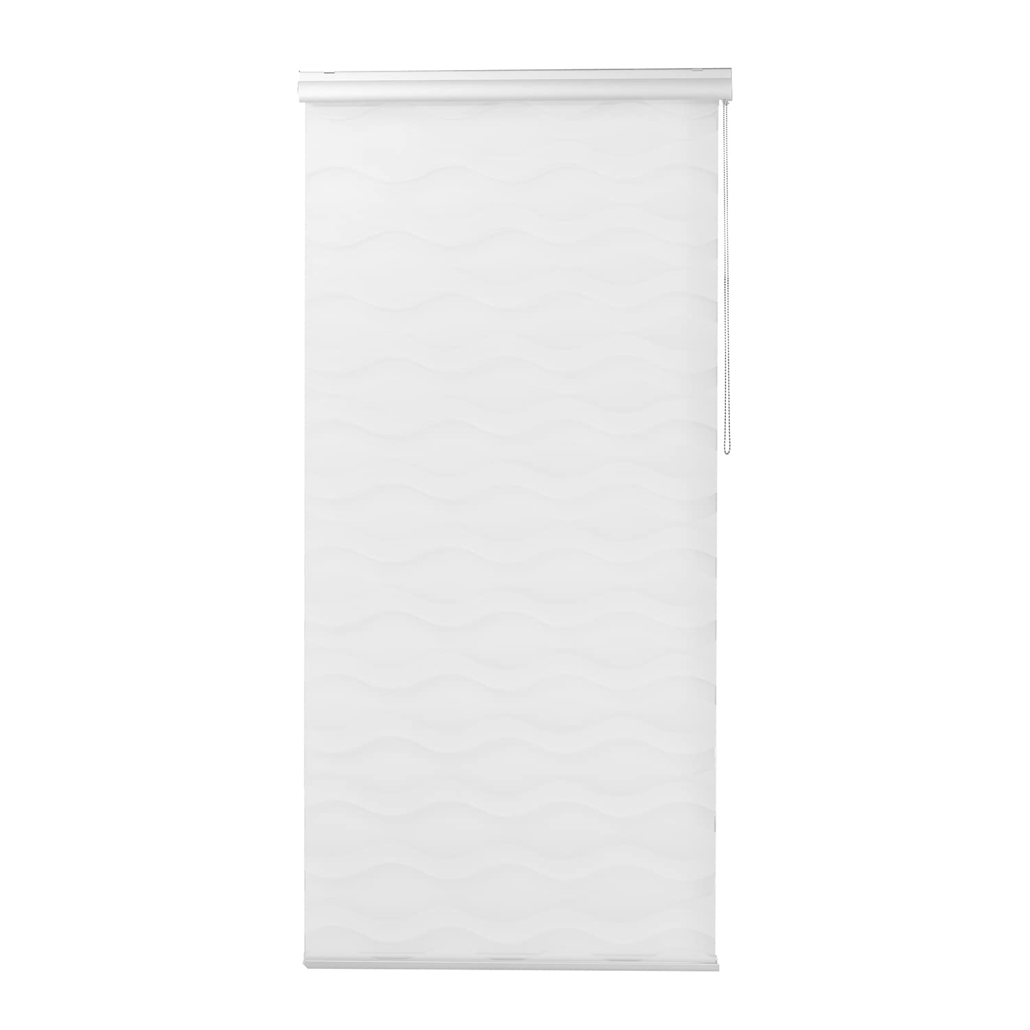 MADECOSTORE Store Enrouleur Jour Nuit Vague avec Coffre - Gamme Must - Blanc - L63 x H160cm