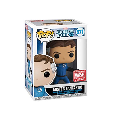 Pop! Marvel Collector Corps Exclusive Fantastic Four 571 Mister Fantastic Con Funda Protectora