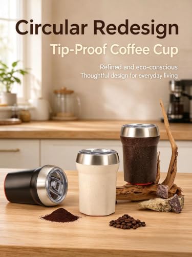 ChayWillow Coffee Grounds Reusable Travel Mug 304 Stainless Steel - image 2