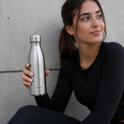 Image of CHILLOUT LIFE 17oz Insulated Stainless Steel Water Bottle, Leak Proof
