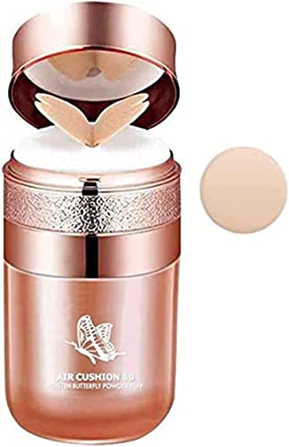 Butterfly Cushion BB Cream, Air Cushion CC Cream BB Cream, Moisturizing Concealer, Bright Makeup Base Long Lasting With Butterfly Makeup Sponge, Air Cushion BB Cream (2PCS)