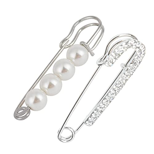 Colcolo Lot de 2 grandes épingles de sécurité unisexe en argent, Alliage Cover