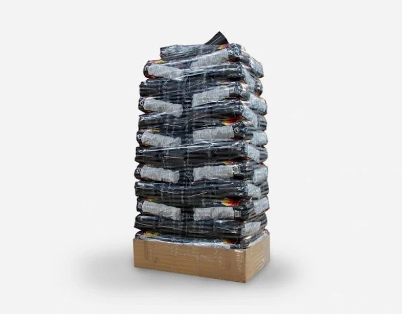 Palet de 75 Sacos de Briquetas de Carbón Vegetal de 10 Kilos - 750 Kilos