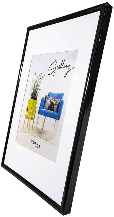 Axolia Fekete Képkeret 50x50 cm Négyzet Alakú Akril Fali Képtartó Galéria Stílus Fényképkeret