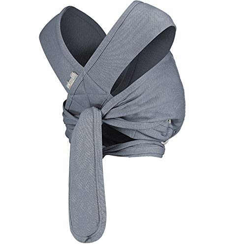 Fular portabebés Close Caboo Lite alivia dolor espalda porteando bebe gris 3