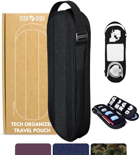 Cable Organiser Bag for Charger, Power Bank and Tech Accessories. Electronics Travel Organizer for Cord, Gadget, Laptop and Macbook Gear