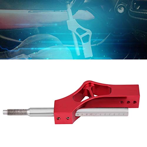 Adjustable Shift Extension Shifter Knob with Adapters Stainless Steel Height Lever Extension Gear Shifter Extender Kit for H-onda Manual Shift Knob Red