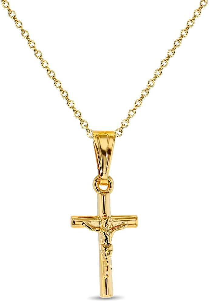 SMARNN Gold Plated Jesus Cross Locket Pendant with Chain for Women Men Unisex (B0CD459S2J) Amazon Price History, Amazon Price Tracker