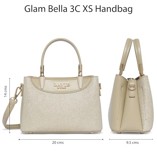 Image of Lavie Luxe Women's Glam Bella 3 Comparment Tote Handbag | Tote Bag For Work | Ladies Purse | Stylish Shoulder Bag | Gift For Women