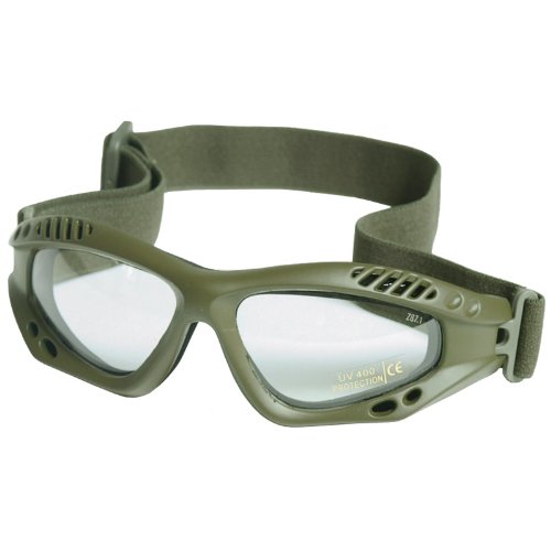 Mil-Tec Commando Goggles Air Pro Clear Lens Olive Frame