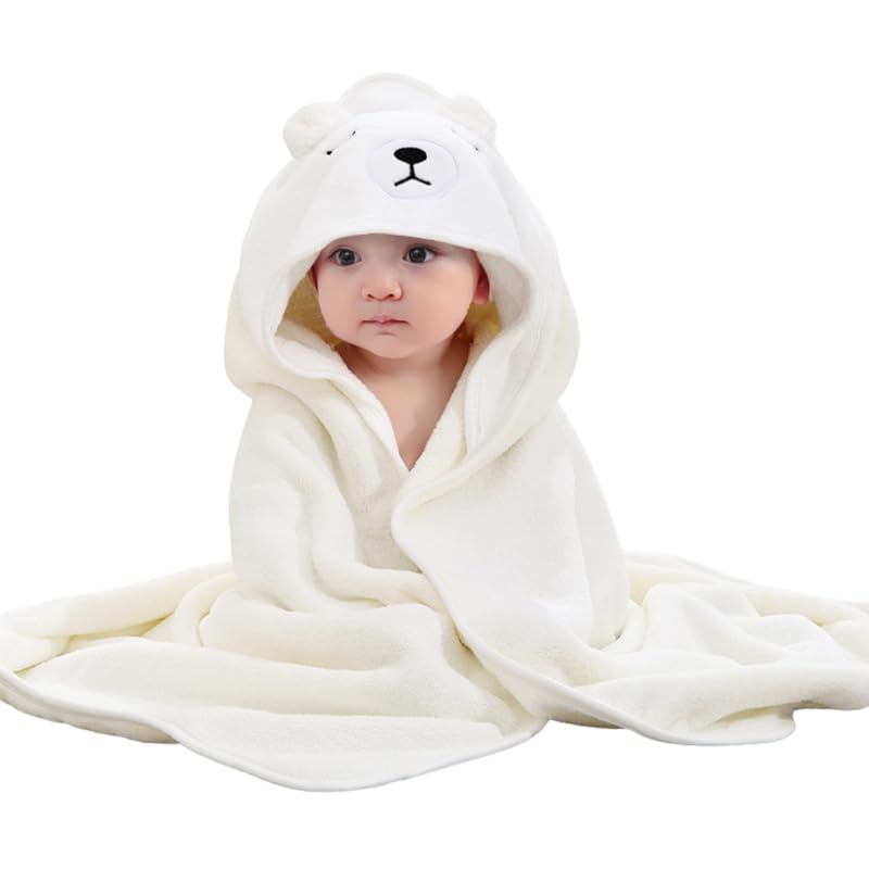 HAGOT Asciugamano Neonato, Asciugamano Con Cappuccio per Neonati, Asciugamani Ultra Morbidi per Neonati, Super Assorbente e Lavabile, Asciugamano per Neonati con Animali Unico per Regalo Bimbo