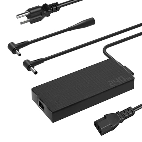 Image of 240W Laptop Charger Compatible with Asus ROG Zephyrus G14 G15 M16 G16 S15 S17 ROG Flow X16 ROG Strix Scar 15,TUF Gaming A15 A17 F15 F16 F17 AD240-00E ADP-240EB B Gaming Laptop 20V /12A Adapter