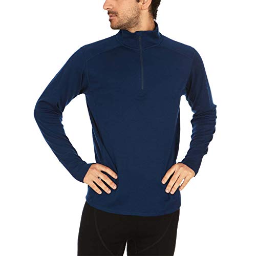 Minus33 Merino Wool 714 Isolation Men's Midweight 1/4 Zip Navy XLarge