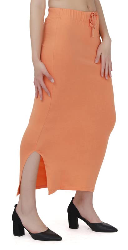Image of Lycra Blend Cotton Saree Shapewear Petticoat for Women and Girls, Skirts Shapewear Dress for Saree