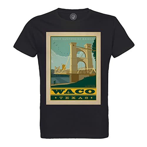 T-Shirt Waco Texas Coton Bio doux et respirant pour Homme Passionné d'Histoire