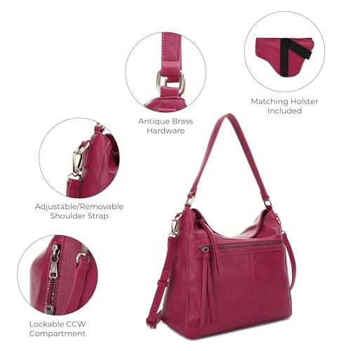 Image of JESSIE & JAMES | Dakota Top Handle Concealed Carry Hobo Purse with Adustable Shoulder Strap
