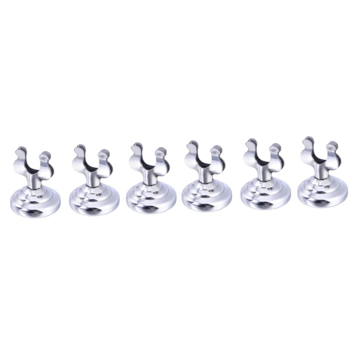 VILLFUL 6 Pcs Tabletop Holder Name Holder Table Number Table Picture Holder Table Picture Stand Table Place Holders Table Menu Holder Table Top Display Stand Menu Stand Table Stand Silver