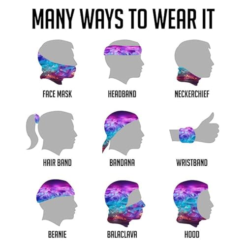 Neck Gaiter Face Mask Breathable Wind-Proof Face Cover Waves Glow Sun Cooling Dustproof Mask Balaclava Bandana Headwear for Men Women miniatura 5