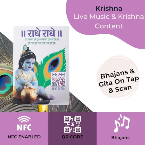 Krishna Photo Frame with QR & NFC 6x9 Inches by tinydabba - 2