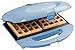 Produktbild Bestron Brüsseler Waffeleisen im Retro Design, Waffelmaker für 2 belgische Waffeln, mit Antihaftbeschichtung & Backampel, 700 W, Farbe: Blau