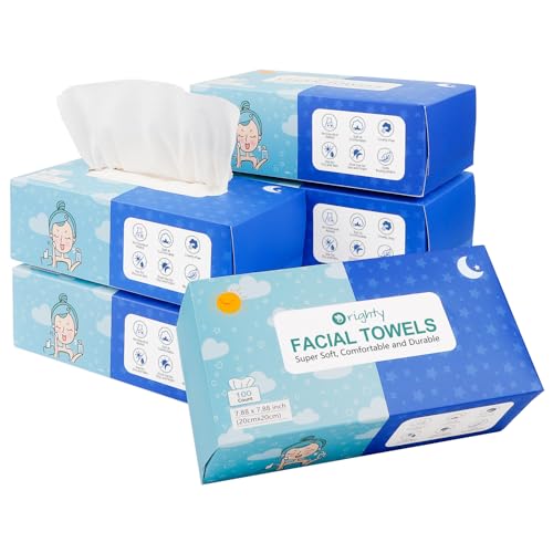 Orighty Disposable Face Towel, Biodegradable Clean Facial Towels, Super Soft Makeup Remover Wipes, Absorbent Facial Wash Cloth for Makeup Removing, Facial Cleansing, Nursing, Outdoor, 600 Count