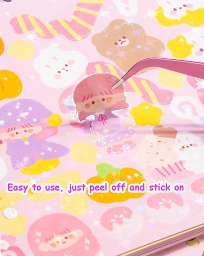 Image of FAMOUS QUALITY Kawaii Stickers Book - 50 Sheets /4000 Stickers, Cartoon Theme Sticker for Girls, Cute Washi Sticker for Project, Japanese Style Decorative Sticker, Self-Adhesive (Maruko & Friends)
