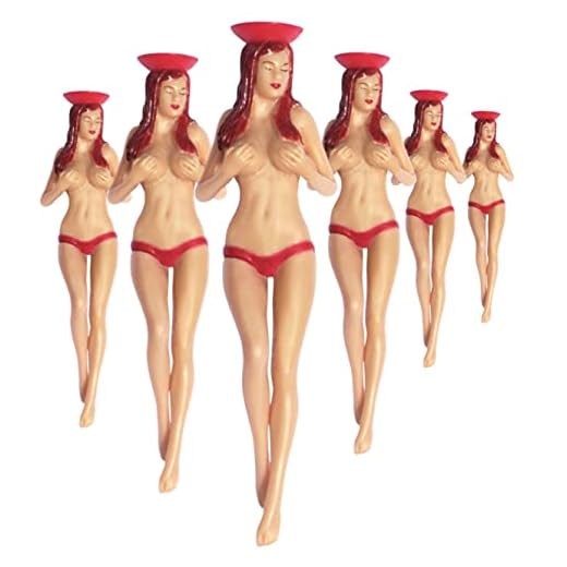 O'RINN GOLF Perky Tees Funny Golf Gifts for Men Golfers - 6 Pack 3" Ms. Perky Redhead Pin Up Girl Funny Golf Tees for Men | Funny Gifts for Men at Christmas, Groomsman or White Elephant Gifts