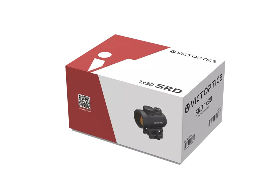 Victoptics RDSL37 SRD 1x30 - Visera de punto rojo para deportes, airsoft y caza, rifle de aire, visera de objetivo, visera reflectante, punto rojo