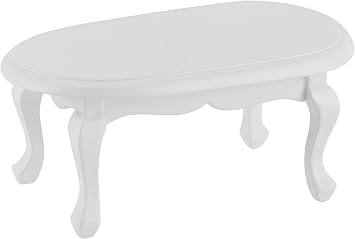 Miniature Dollhouse Furniture Table Wooden, Mini Wooden Coffee Table Simulated Furniture Model for 112 Doll House Accessories, Applicable to Adults, 3.5 x 2.0 x 1.5in