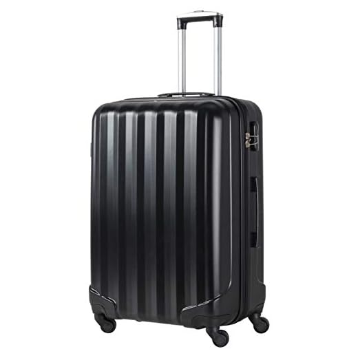 Flight Knight ABS 3 Tamanos Maleta Ligera Maximus Permitidas De Delta Airlines, American, Virgin Atlantic Entre Muchas Otras! Iberia, easyJet Maleta De Mano 56x35x22 cm - FK05_BLAC_M