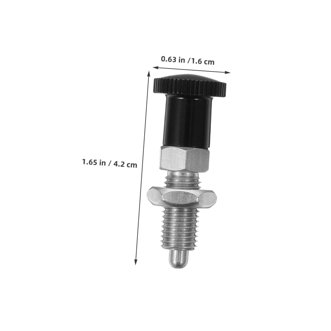 PRETYZOOM 2PCS Stainless Steel Self-Locking Spring Indexing Plunger with Knob for Precision Positioning Adjustable Plunger Latch for Tools and Equipment