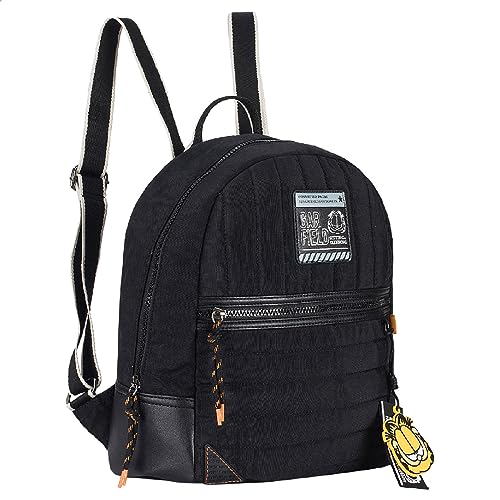 Mochila Feminina Garfield Resistente M�dia Nylon Preta (Preto)