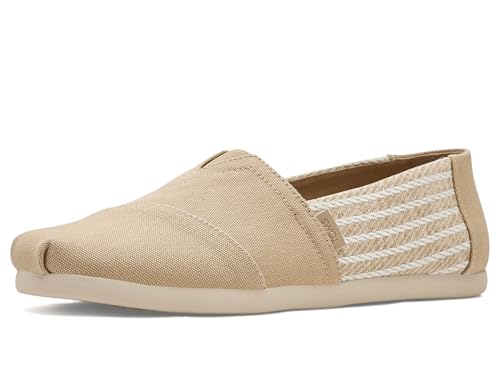 TOMS Alpargata Classic, Mocasín Plano Hombre, Rayas náuticas de Avena, 44 EU