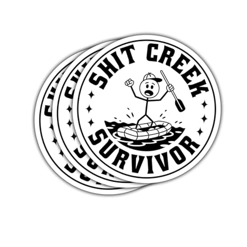 3 Pcs Shit Creek Survivor Sticker,...