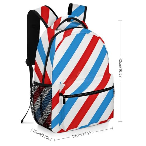Barber Lines Funny Backpack Casual Daypack Lightweight Shoulders Bag for Men Women Cute Print2