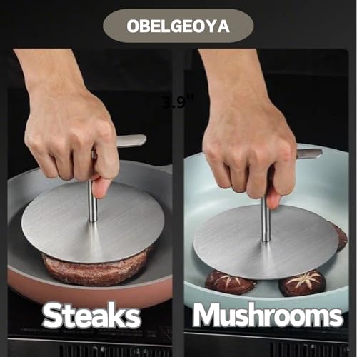 OBELGEOYA Simple Tortilla Press Maker - 7 Inch Stainless Steel Multi-Functional Dough Press Quesadilla Maker, Roti Maker for Making Flour, Corn, Gluten-Free Tortillas