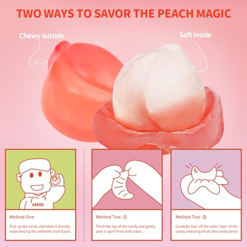 image for AMOS Peelerz Gummy Candy Variety Pack 6 Fruit Flavors Mango Banana Lyc