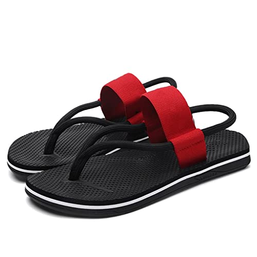 Sandals Men Sandals for Male Roman Beach Shoes Flip Flops(White-Dinosaur Doodle4,40 Code)