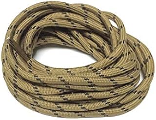Practical Strong 160cm Long Round Shoelace Mountain Climbing Shoestring Shoelaces 1 Pair,light khaki