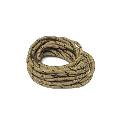 Practical Strong 160cm Long Round Shoelace Mountain Climbing Shoestring Shoelaces 1 Pair,light khaki