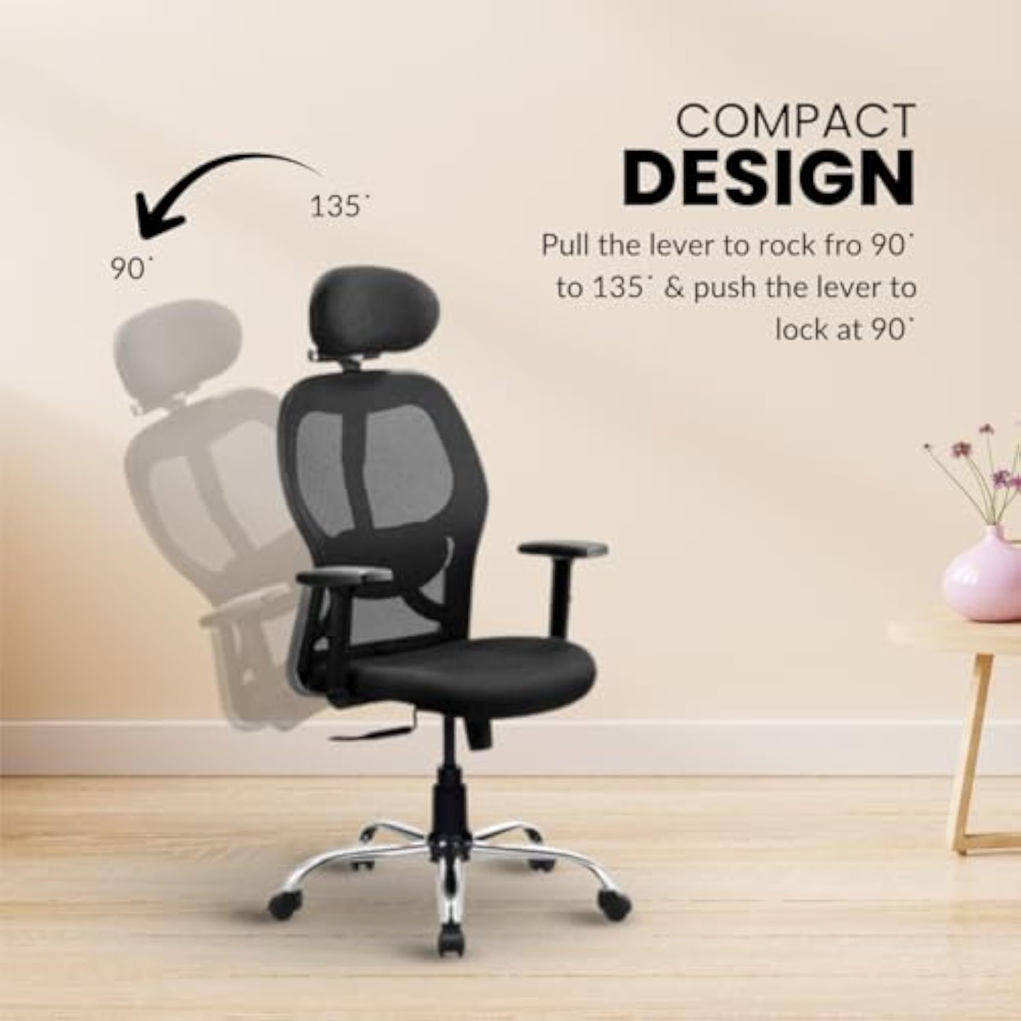 High Back Ergonomic Office Chair with Adjustable Height